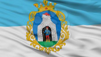 Kiskunfelegyhaza City Flag, Country Hungary, Closeup View, 3D Rendering