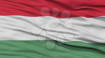Closeup Hungary Flag, Waving in the Wind, High Resolution