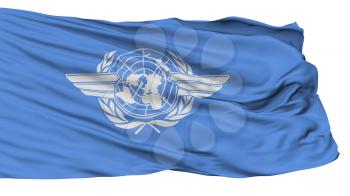 Icao International Civil Aviation Organization Flag, Isolated On White Background, 3D Rendering