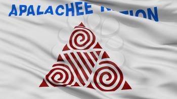Apalachee Nation Indian Flag, Closeup View, 3D Rendering