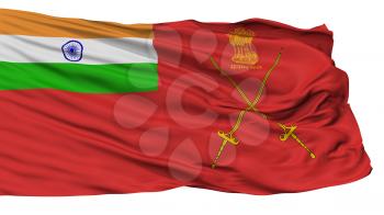 Army Indian Flag, Isolated On White Background, 3D Rendering