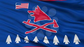 Pawnee Indian Flag, Closeup View, 3D Rendering