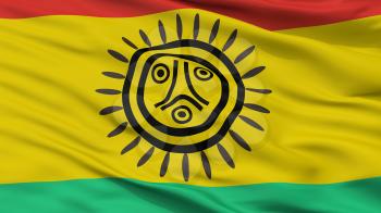 Jatibonicu Taino Tribal Nation Indian Flag, Closeup View, 3D Rendering