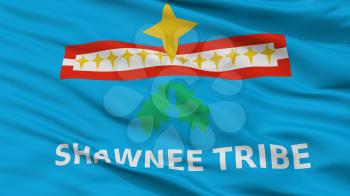 Shawnee Tribe Of Oklahoma Indian Flag, Closeup View, 3D Rendering