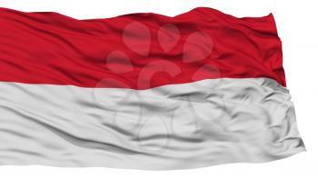 Isolated Indonesia Flag, Waving on White Background, High Resolution
