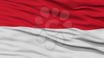 Closeup Indonesia Flag, Waving in the Wind, High Resolution