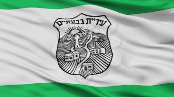 Givatayim City Flag, Country Israel, Closeup View, 3D Rendering