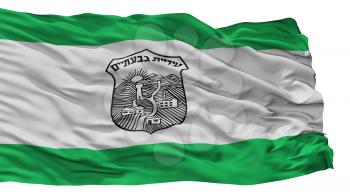 Givatayim City Flag, Country Israel, Isolated On White Background, 3D Rendering