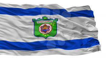 Tel Aviv City Flag, Country Israel, Isolated On White Background, 3D Rendering