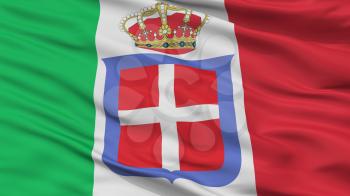Italian Monarchy Flag, Closeup View, 3D Rendering