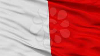 Bari City Flag, Country Italy, Closeup View, 3D Rendering