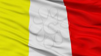 Benevento City Flag, Country Italy, Closeup View, 3D Rendering