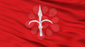 Trieste City Flag, Country Italy, Closeup View, 3D Rendering