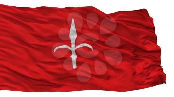 Trieste City Flag, Country Italy, Isolated On White Background, 3D Rendering
