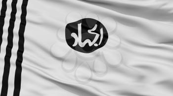 Jaishi E Mohammed Flag, Closeup View, 3D Rendering