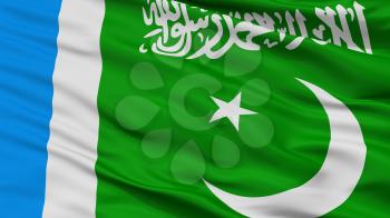 Jamaat E Islami Pakistan Flag, Closeup View, 3D Rendering