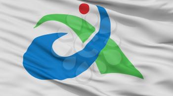 Aisai City Flag, Country Japan, Aichi Prefecture, Closeup View, 3D Rendering