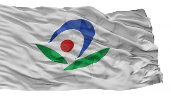 Akiruno City Flag, Country Japan, Tokyo Prefecture, Isolated On White Background, 3D Rendering