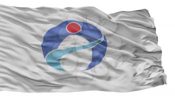 Amami City Flag, Country Japan, Kagoshima Prefecture, Isolated On White Background, 3D Rendering