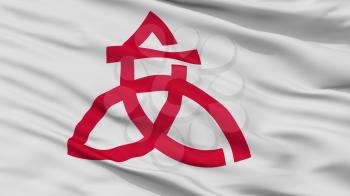 Atsugi City Flag, Country Japan, Kanagawa Prefecture, Closeup View, 3D Rendering
