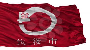 Chikugo City Flag, Country Japan, Fukuoka Prefecture, Isolated On White Background, 3D Rendering