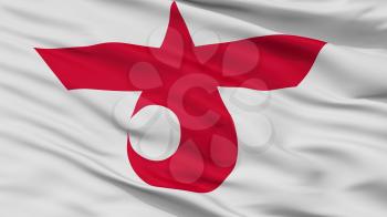 Chitose City Flag, Country Japan, Hokkaido Prefecture, Closeup View, 3D Rendering