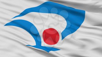 Daisen City Flag, Country Japan, Akita Prefecture, Closeup View, 3D Rendering