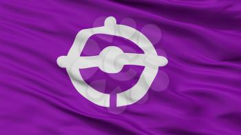 Funabashi City Flag, Country Japan, Chiba Prefecture, Closeup View, 3D Rendering