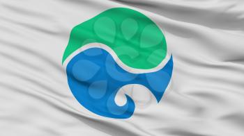 Hamamatsu City Flag, Country Japan, Shizuoka Prefecture, Closeup View, 3D Rendering