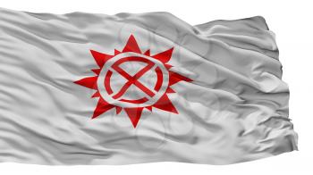 Hasuda City Flag, Country Japan, Saitama Prefecture, Isolated On White Background, 3D Rendering