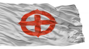 Hekinan City Flag, Country Japan, Aichi Prefecture, Isolated On White Background, 3D Rendering