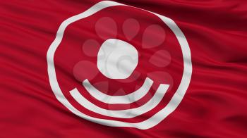 Himi City Flag, Country Japan, Toyama Prefecture, Closeup View, 3D Rendering