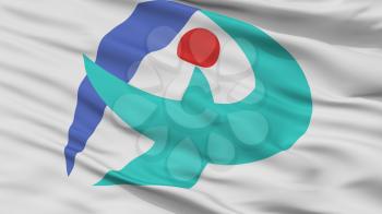 Iga City Flag, Country Japan, Mie Prefecture, Closeup View, 3D Rendering