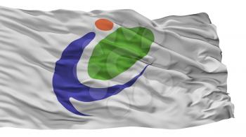 Iki City Flag, Country Japan, Nagasaki Prefecture, Isolated On White Background, 3D Rendering