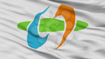 Inabe City Flag, Country Japan, Mie Prefecture, Closeup View, 3D Rendering