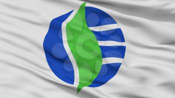 Ise City Flag, Country Japan, Mie Prefecture, Closeup View, 3D Rendering