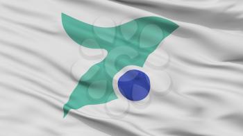 Isumi City Flag, Country Japan, Chiba Prefecture, Closeup View, 3D Rendering