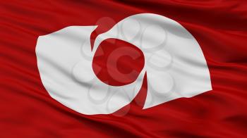 Iwaki City Flag, Country Japan, Fukushima Prefecture, Closeup View, 3D Rendering