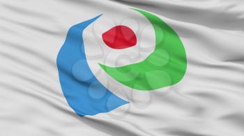 Iwata City Flag, Country Japan, Shizuoka Prefecture, Closeup View, 3D Rendering