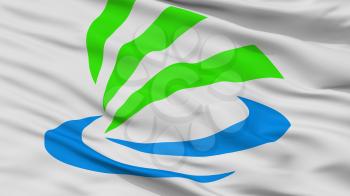 Kaizu City Flag, Country Japan, Chapter Prefecture, Closeup View, 3D Rendering