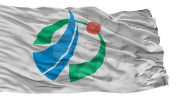 Kama City Flag, Country Japan, Fukuoka Prefecture, Isolated On White Background, 3D Rendering