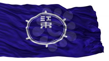 Koto City Flag, Country Japan, Tokyo Prefecture, Isolated On White Background, 3D Rendering