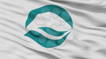 Kuwana City Flag, Country Japan, Mie Prefecture, Closeup View, 3D Rendering