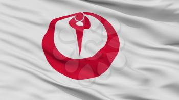 Maizuru City Flag, Country Japan, Kyoto Prefecture, Closeup View, 3D Rendering