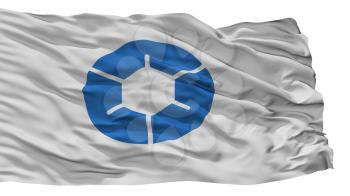Marugame City Flag, Country Japan, Kagawa Prefecture, Isolated On White Background, 3D Rendering