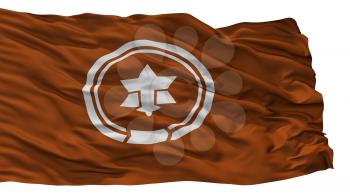 Matsumoto City Flag, Country Japan, Nagano Prefecture, Isolated On White Background, 3D Rendering