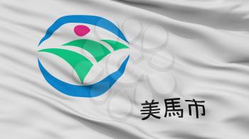 Mima City Flag, Country Japan, Tokushima Prefecture, Closeup View, 3D Rendering