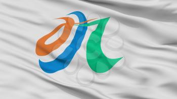 Minamikyushu City Flag, Country Japan, Kagoshima Prefecture, Closeup View, 3D Rendering