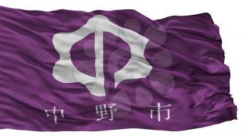 Nakano City Flag, Country Japan, Nagano Prefecture, Isolated On White Background, 3D Rendering