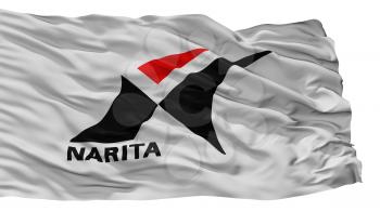 Narita City Flag, Country Japan, Chiba Prefecture, Isolated On White Background, 3D Rendering